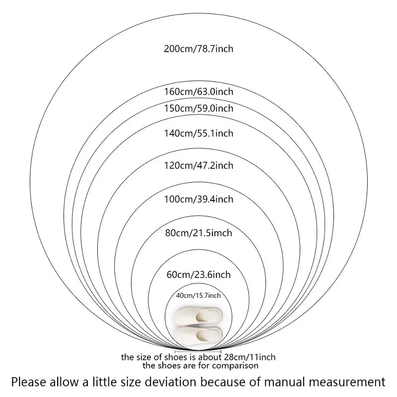 Non-Slip Round Rug - Vintage Floor Mat for Home