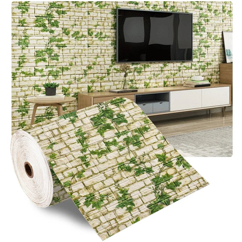 Waterproof 3D Foam Brick Wall Sticker for Home