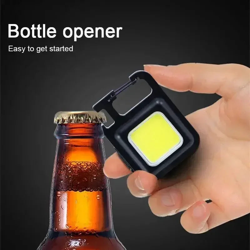 Multi-Function COB Keyring Light – Portable Emergency Mini Lamp