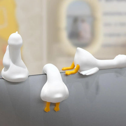 Mini Goose Monitor Decor – Quirky Desk Gift for Home & Office (4pcs)