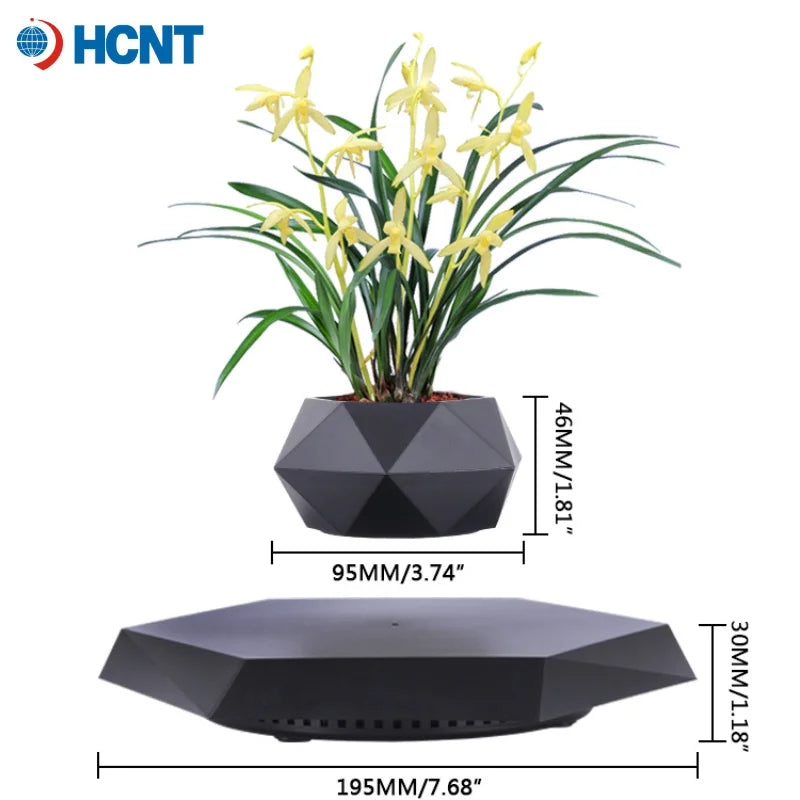 Magnetic Floating Plant Pot – Rotating Levitation Planter