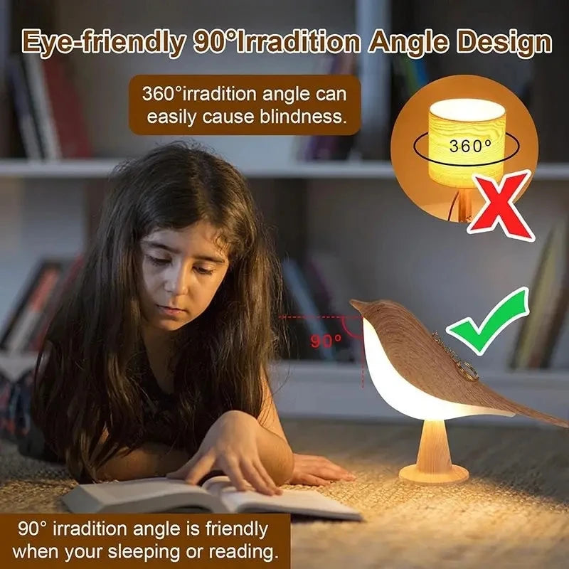 Minimalist Bird LED Lamp - Touch Control, 3 Colour Light