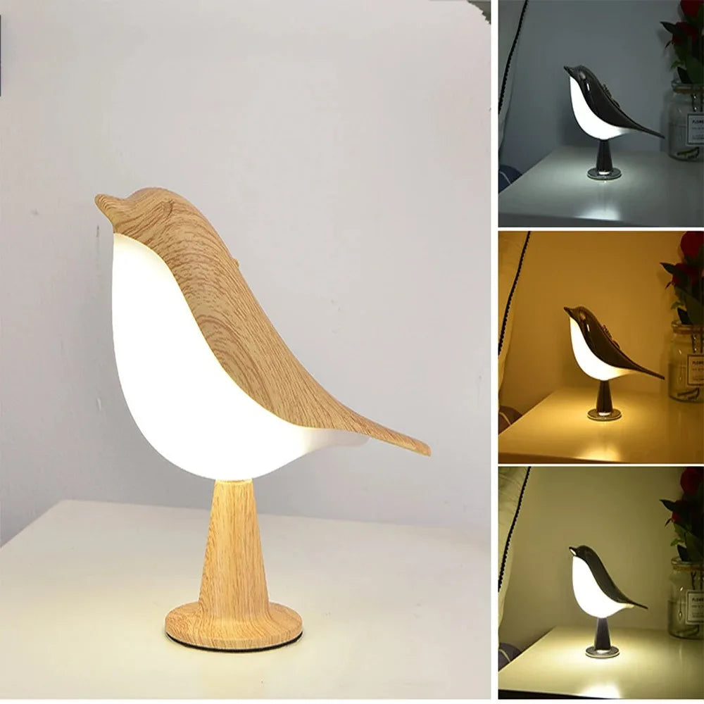 Minimalist Bird LED Lamp - Touch Control, 3 Colour Light
