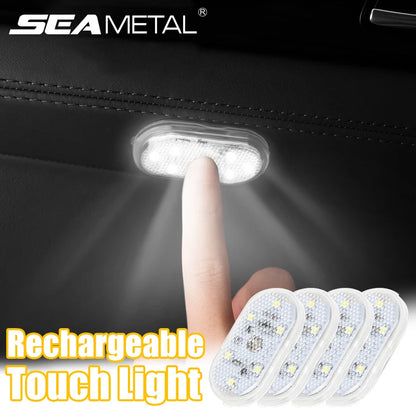 USB Rechargeable Mini Car Touch Lamp – Magnetic LED Light for Floor, Trunk & Interior Spaces