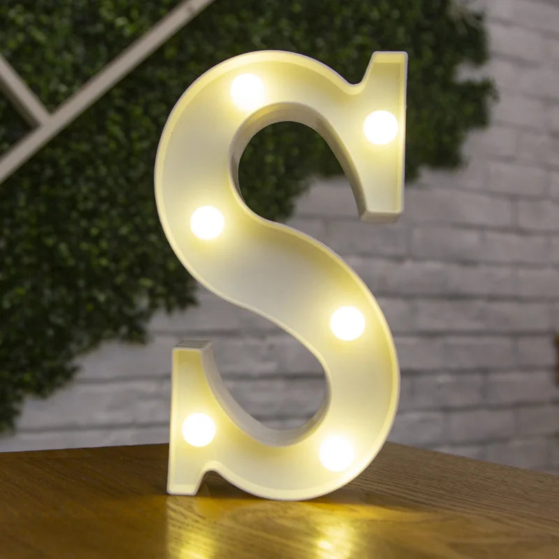 LED Alphabet Letters and Numbers for Home and Party Decoration