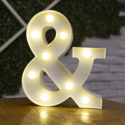 LED Alphabet Letters and Numbers for Home and Party Decoration