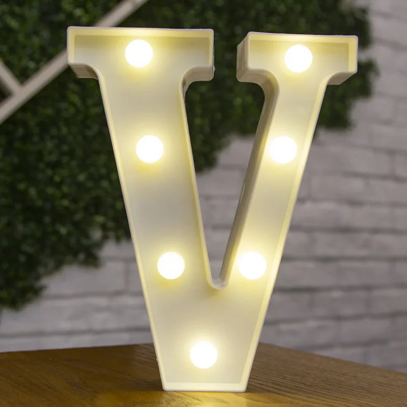 LED Alphabet Letters and Numbers for Home and Party Decoration