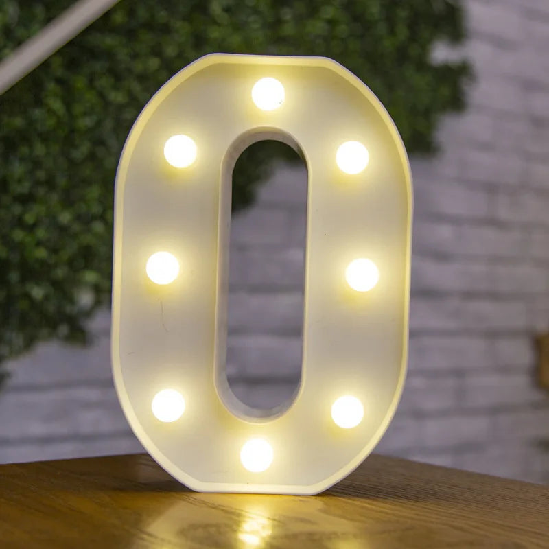 LED Alphabet Letters and Numbers for Home and Party Decoration