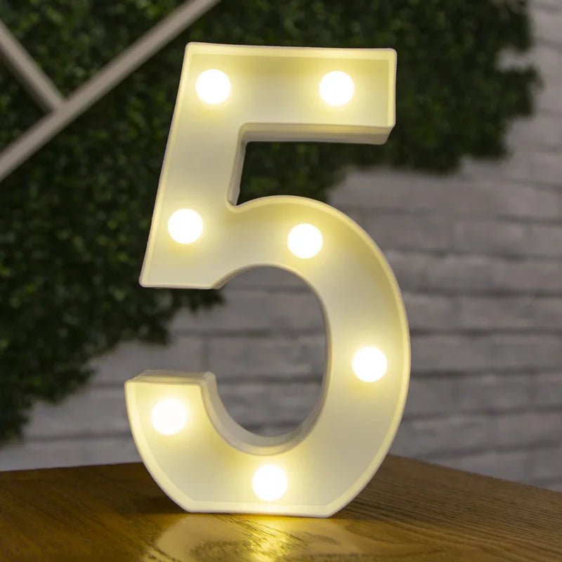 LED Alphabet Letters and Numbers for Home and Party Decoration