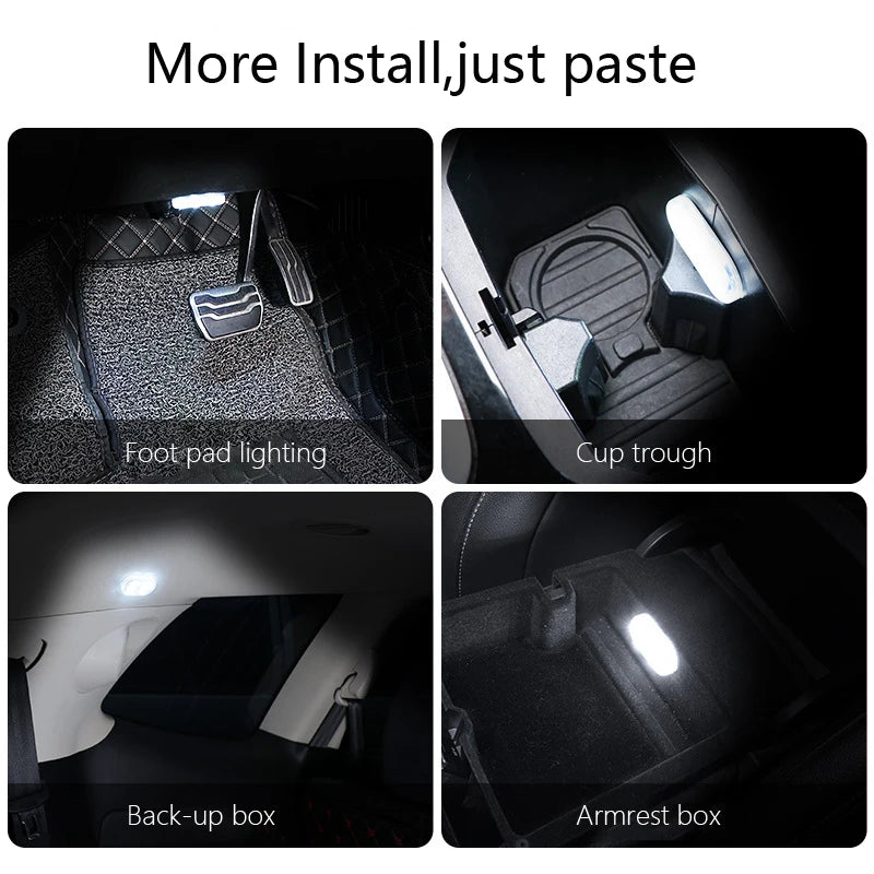 USB Rechargeable Mini Car Touch Lamp – Magnetic LED Light for Floor, Trunk & Interior Spaces