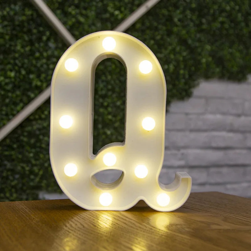 LED Alphabet Letters and Numbers for Home and Party Decoration
