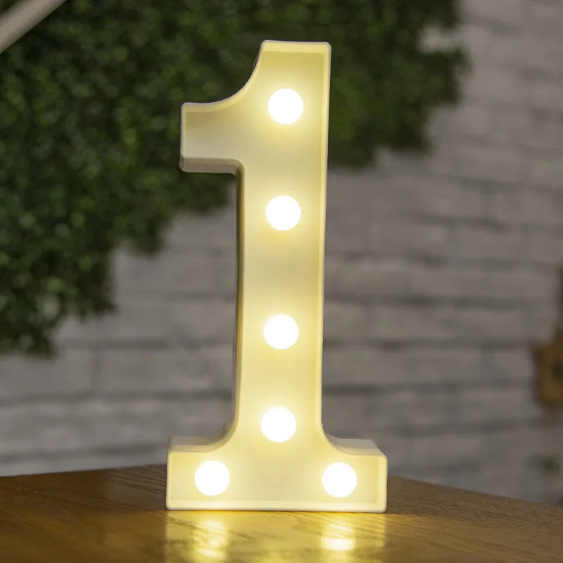 LED Alphabet Letters and Numbers for Home and Party Decoration
