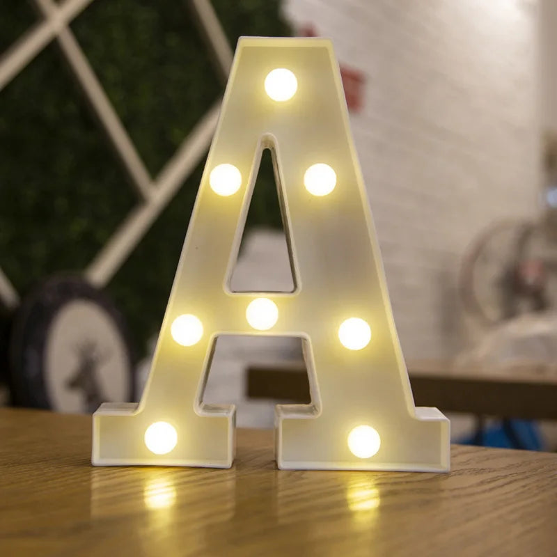 LED Alphabet Letters and Numbers for Home and Party Decoration