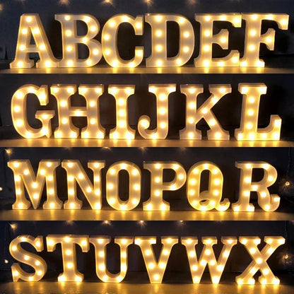 LED Alphabet Letters and Numbers for Home and Party Decoration