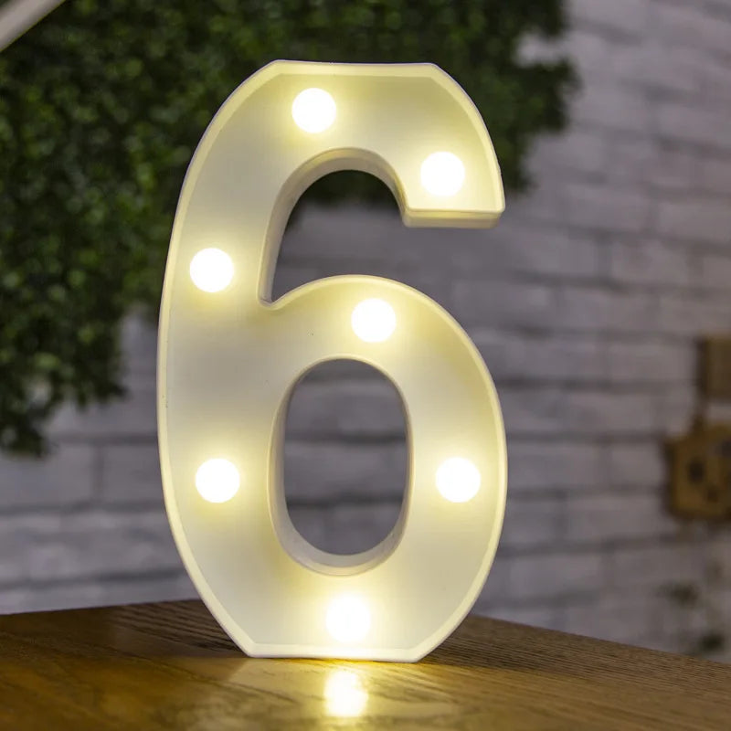 LED Alphabet Letters and Numbers for Home and Party Decoration