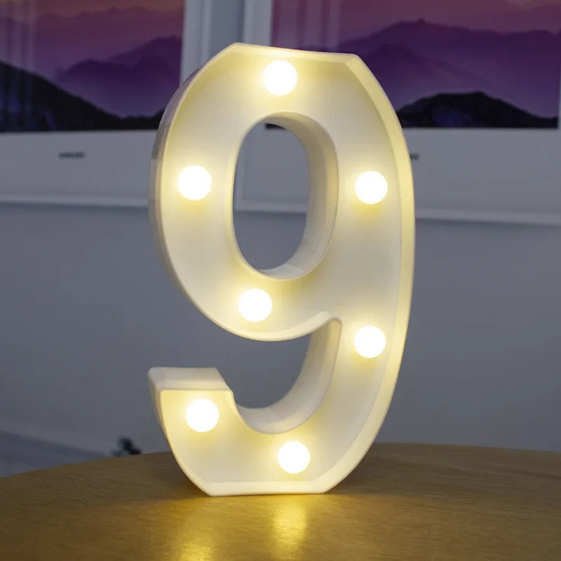 LED Alphabet Letters and Numbers for Home and Party Decoration