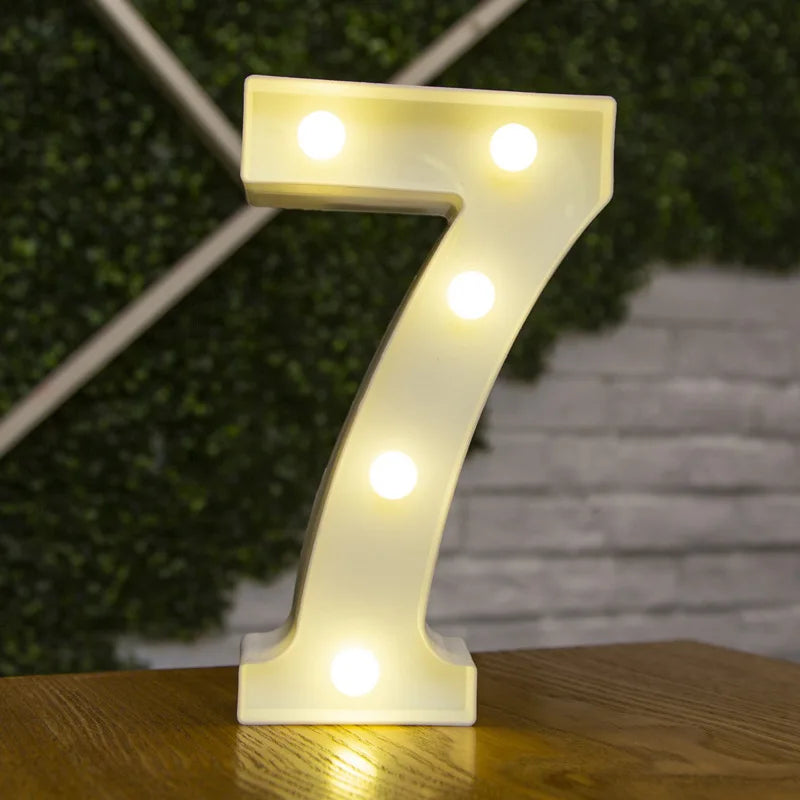 LED Alphabet Letters and Numbers for Home and Party Decoration