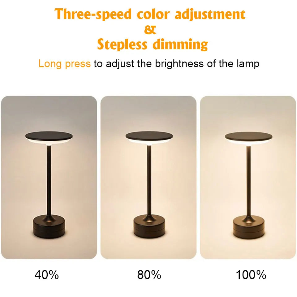Touch LED Table Lamp - USB Rechargeable Portable Light