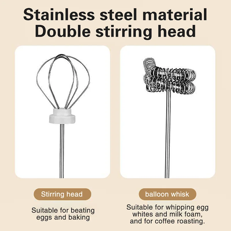 Rechargeable Mini Milk Frother – 3-Speed Wireless Whisk