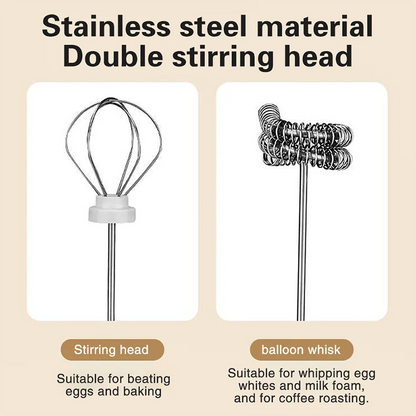 Rechargeable Mini Milk Frother – 3-Speed Wireless Whisk