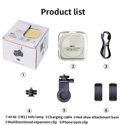 Portable Bi-Colour LED Fill Light - Clip-On Camera and Phone Light