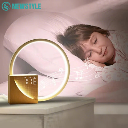 Bedside Alarm Lamp – Dimmable Night Light with White Noise