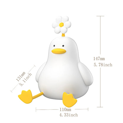 Cute Duck LED Night Light – USB Rechargeable Touch Lamp