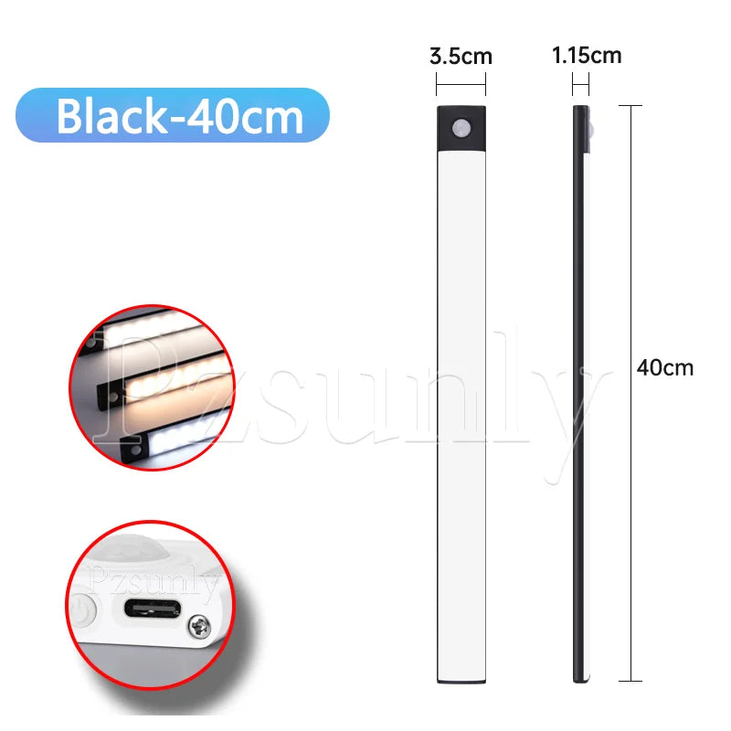 Motion Sensor LED Bar – USB Rechargeable Cabinet Light