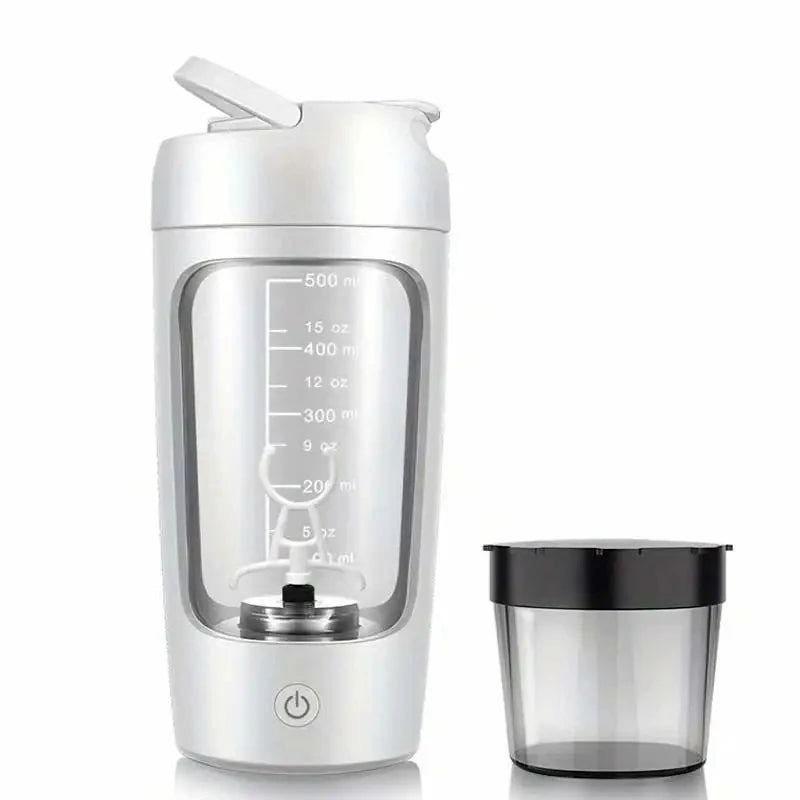 Electric 500ML Shaker Cup – USB Mixing Bottle for Protein Powder, Milk & Coffee