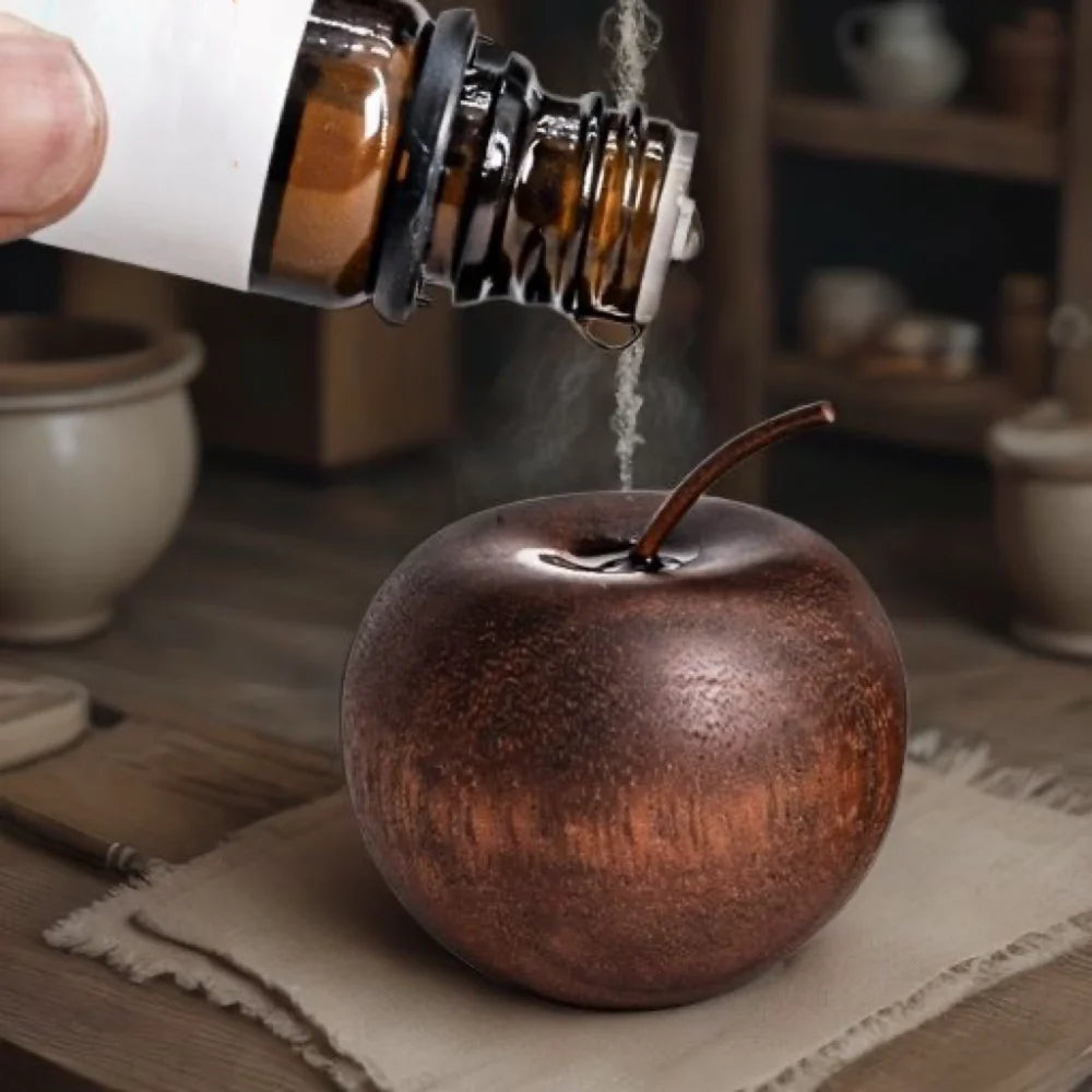 Wooden Apple Aroma Diffuser – Natural Essential Oil Ornament