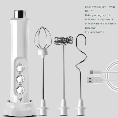USB Handheld Milk Frother – Wireless 3-Speed Foamer for Lattes e More