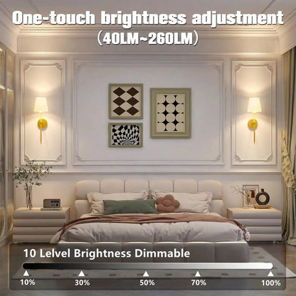 Cordless Wall Lamp – Rechargeable, Dimmable & Remote Controlled
