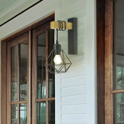 Retro Wrought Iron Wall Light with Single Head