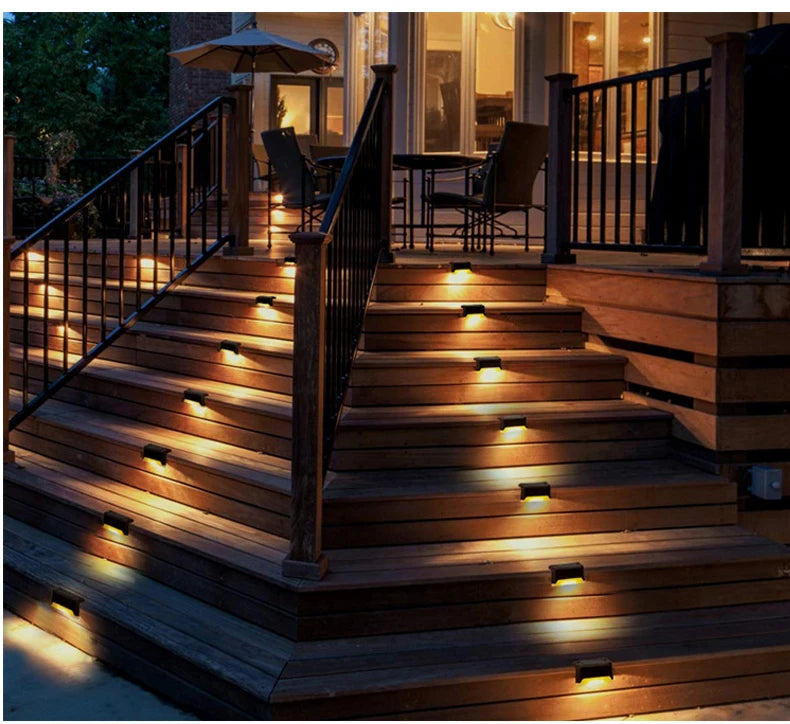 Waterproof Solar Step Lights – Outdoor Garden & Patio LED Lamps for Decks, Stairs & Pathways
