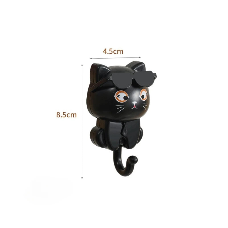 Cute Cat Wall Hanger - No-Drill Key and Accessory Hook