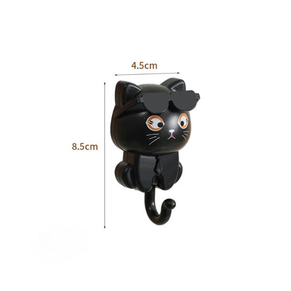 Cute Cat Wall Hanger - No-Drill Key and Accessory Hook