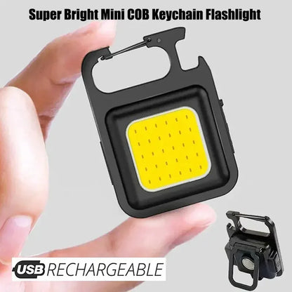 Multi-Function COB Keyring Light – Portable Emergency Mini Lamp