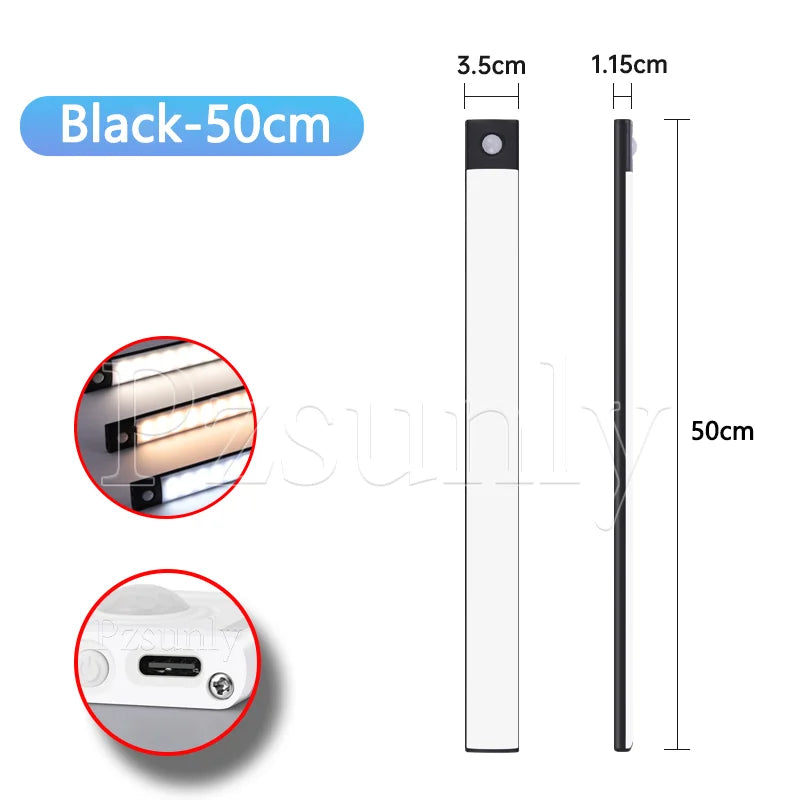 Motion Sensor LED Bar – USB Rechargeable Cabinet Light