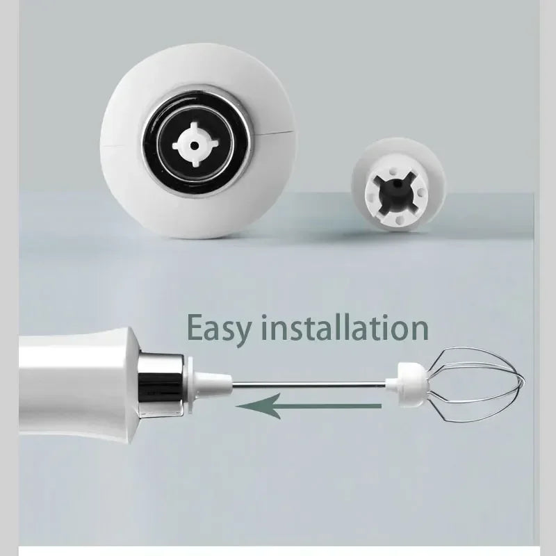 USB Handheld Milk Frother – Wireless 3-Speed Foamer for Lattes e More