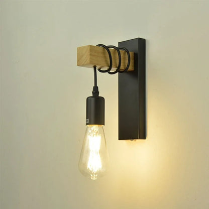 Retro Wrought Iron Wall Light with Single Head