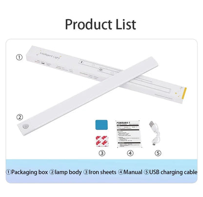 Motion Sensor LED Bar – USB Rechargeable Cabinet Light