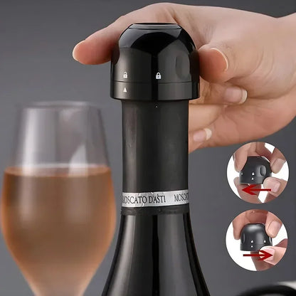 Vacuum Wine Stopper - Rotating Lock Sealer for Red and Sparkling Wine