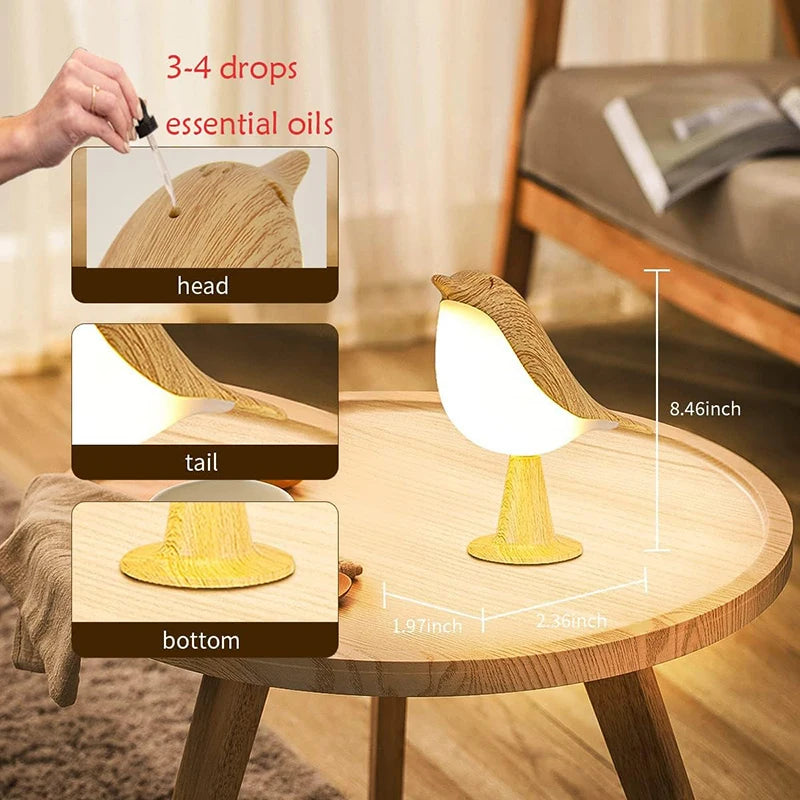 Minimalist Bird LED Lamp - Touch Control, 3 Colour Light