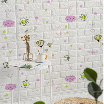 Waterproof 3D Foam Brick Wall Sticker for Home