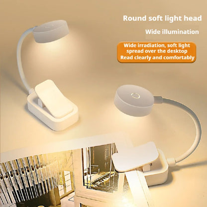 USB Clip-On Book Lamp – Mini Foldable LED with Eye-Friendly Light