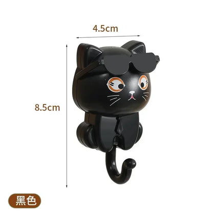 Cute Cat Wall Hanger - No-Drill Key and Accessory Hook