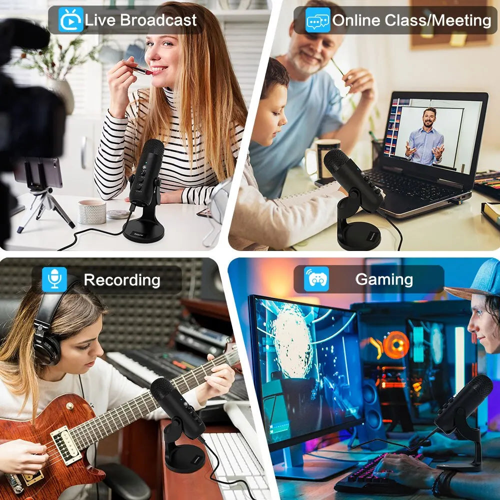 Haomuren USB Mic - Pro Sound for Streaming e Recording