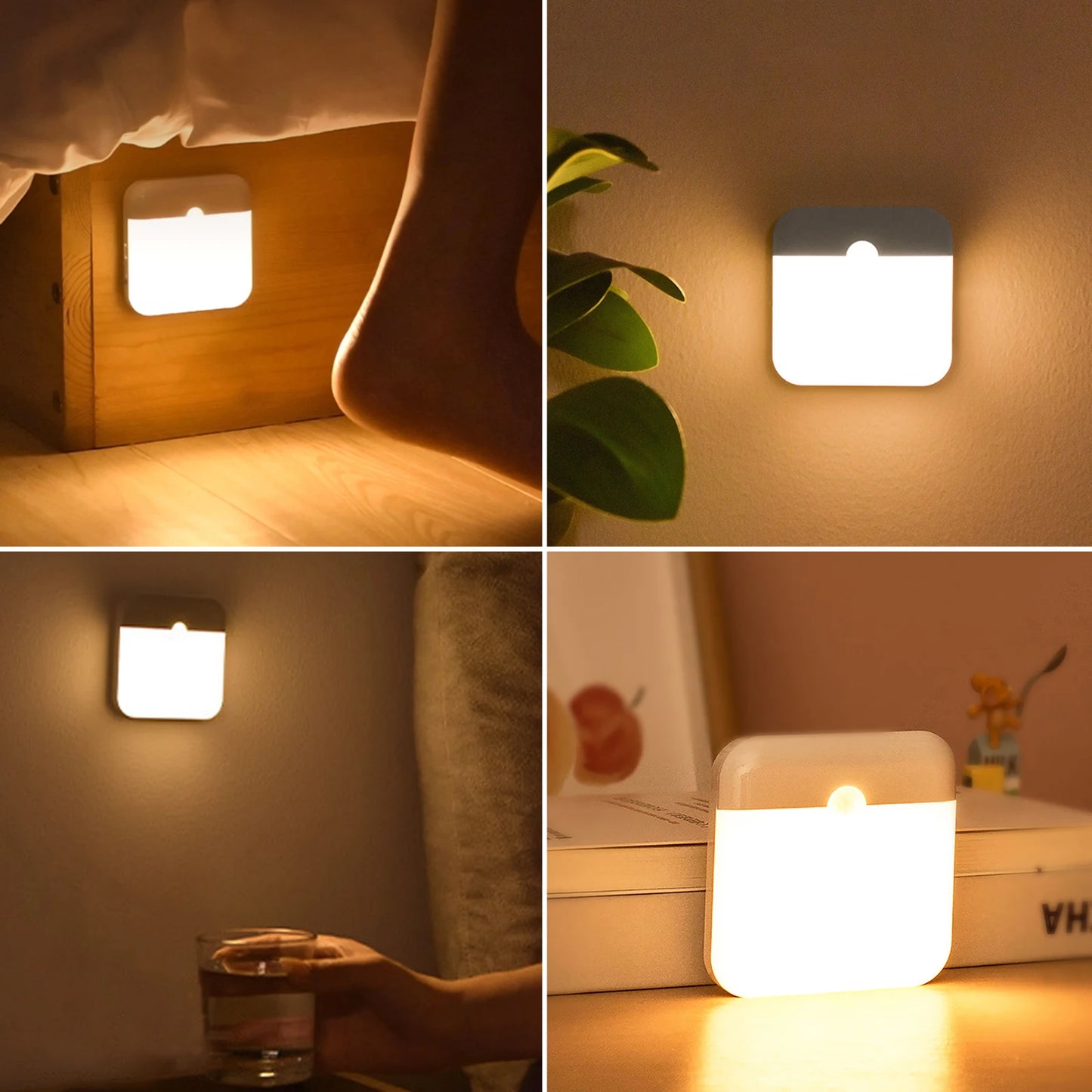 Motion Sensor LED Night Light - USB Rechargeable e Magnetic