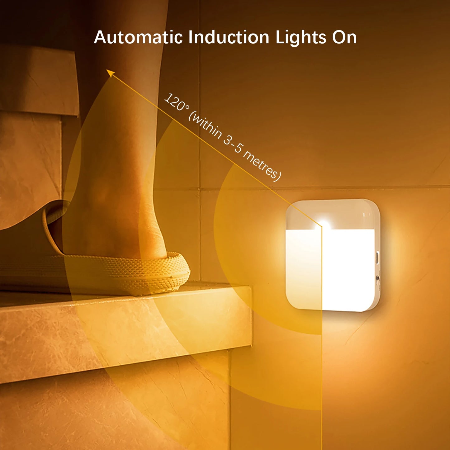 Motion Sensor LED Night Light - USB Rechargeable e Magnetic