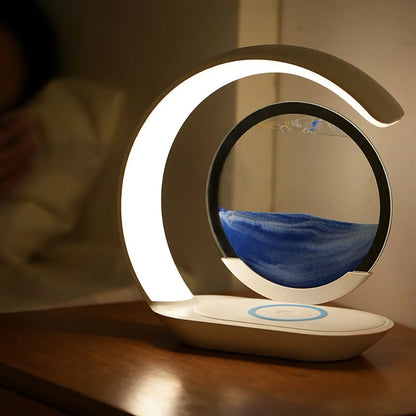 3D Hourglass Table Lamp – Wireless USB Desk Light